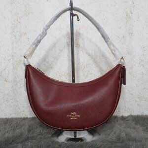 Coach Aria Shoulder Bag (Dark Wine)